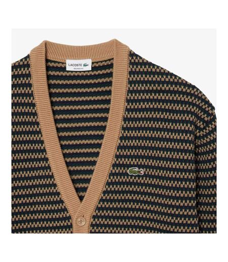 Homme Cardigan Jacquard Marron Lacoste