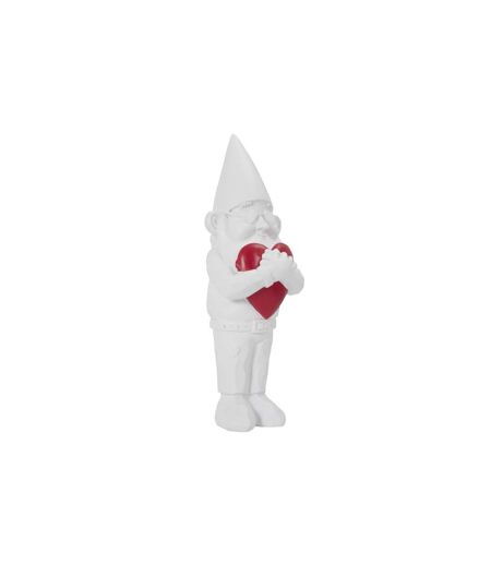 Statuette Design Nain de Jardin Love 33cm Blanc