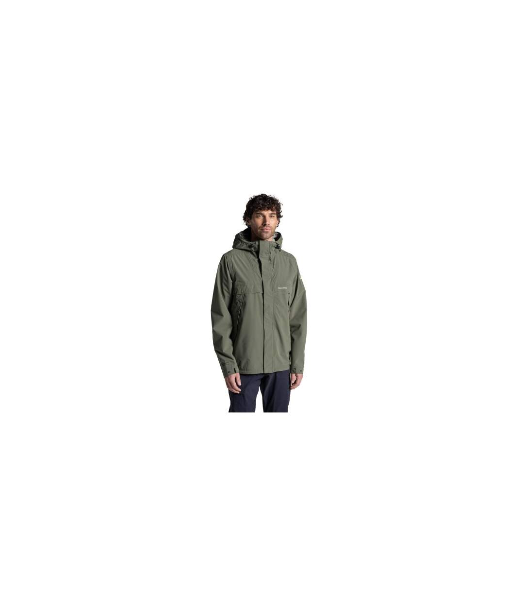 Mens National Trust Keskadale Waterproof Jacket Dark Sage Craghoppers-1