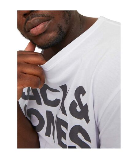 T-shirt Manches Courtes Motif/style Logo Homme Blanc Jack And Jones