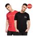 T-shirts baxley homme rouge / noir Crosshatch Crosshatch