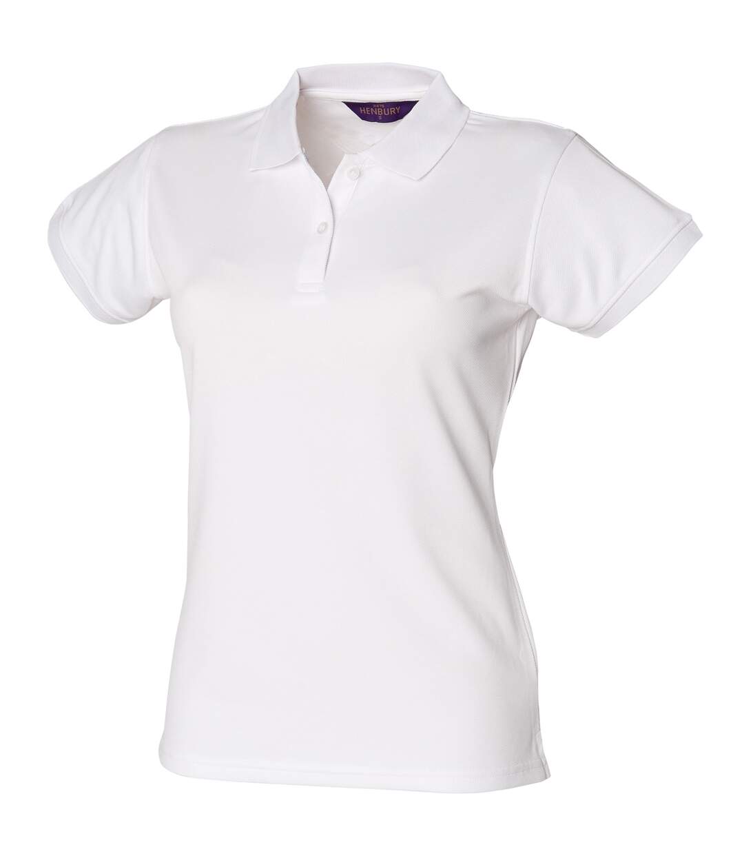 Polo sport à forme ajustée femme blanc Henbury-1