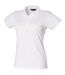 Polo sport à forme ajustée femme blanc Henbury-1