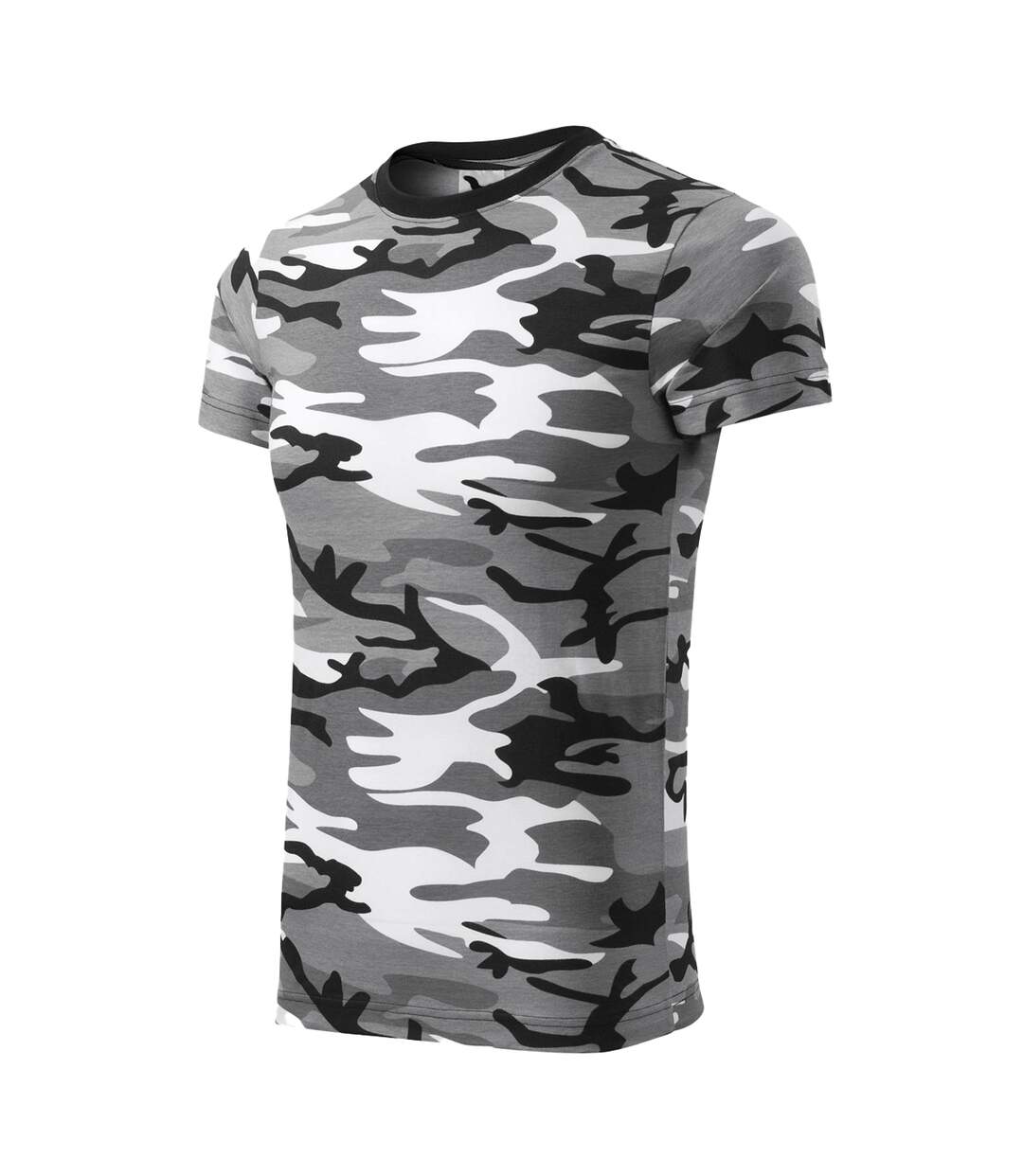 T-shirt Motif/style Camouflage Homme Gris Malfini-3