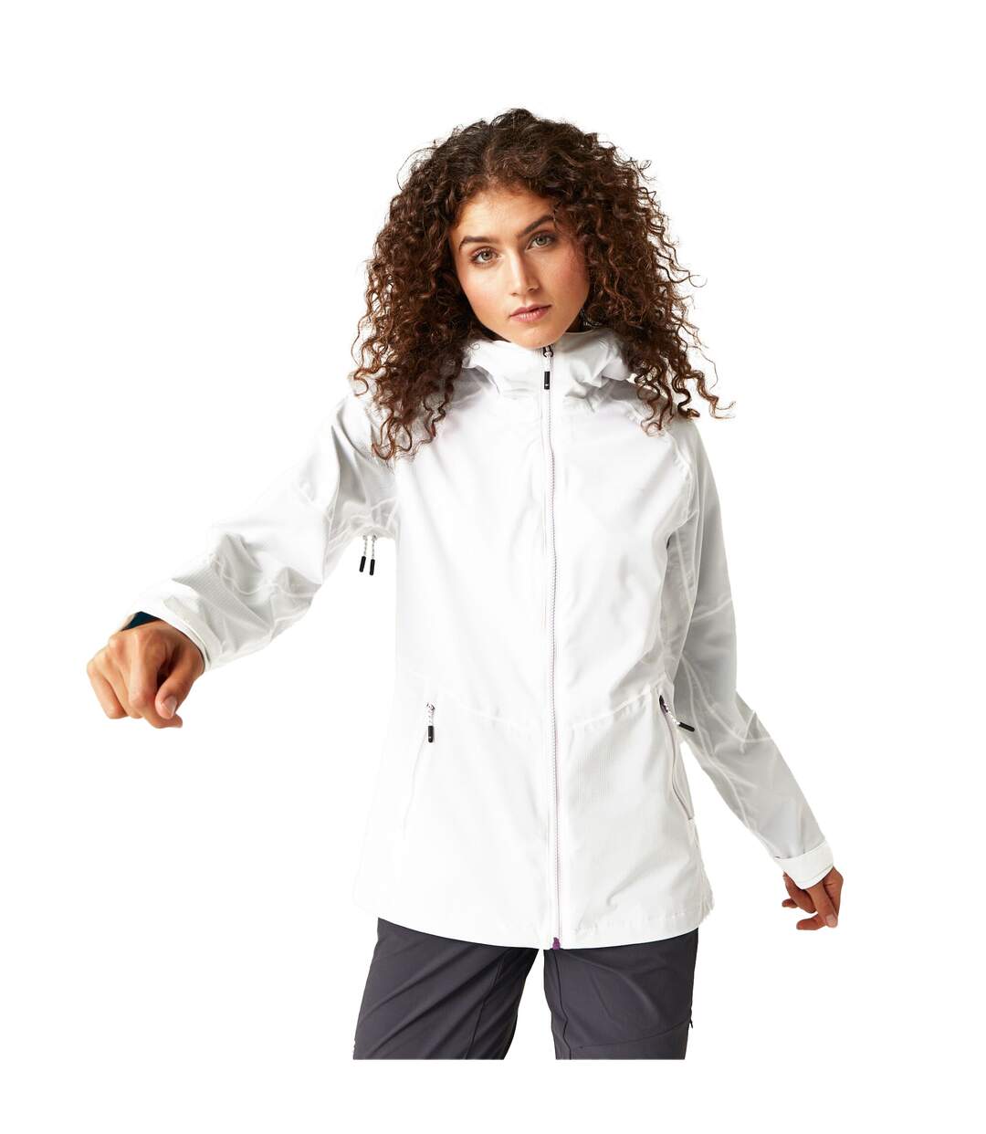 Veste imperméable raddick femme blanc / lilas pâle Regatta-4