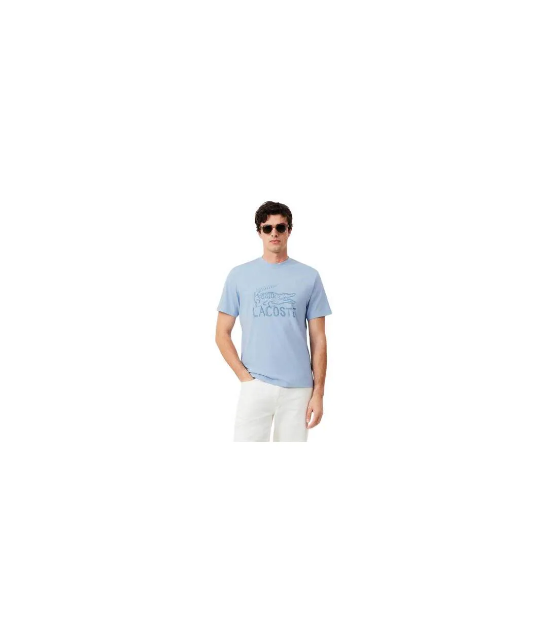 T-shirt Motif/style Logo Homme Bleu Lacoste-1