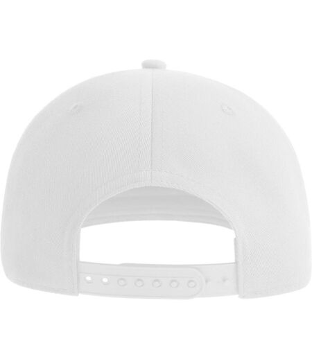 Unisex adult james 6 panel recycled polyester snapback cap white Atlantis