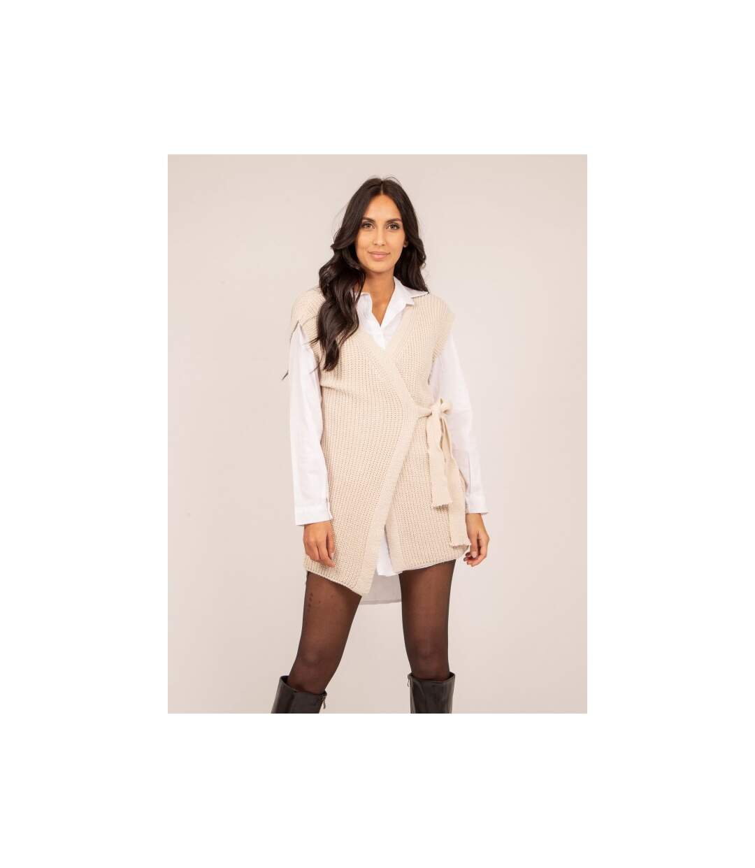 Gilet long sans manches KLAIRE - Dona X Lisa-1