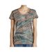 T-shirt orange femme all over print d21210-1