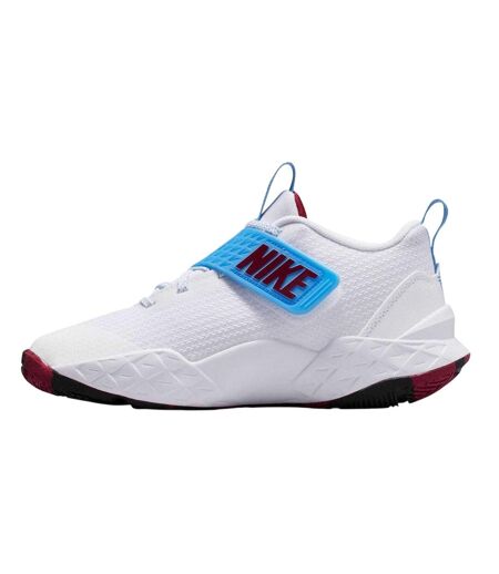 Childrens/kids Hustle D 12 Basketball Shoes White Blue Nike