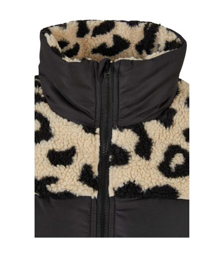 Doudoune Motif/style Imprimé Léopard Femme Noir Sable Urban Classics
