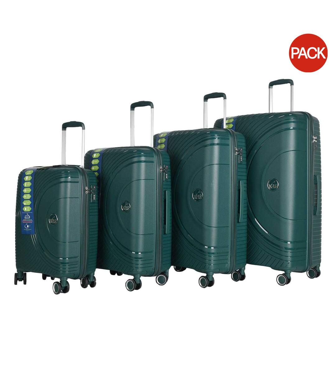Valise Rigide À 8 Roulettes Taille Unique Vert XPLR-1