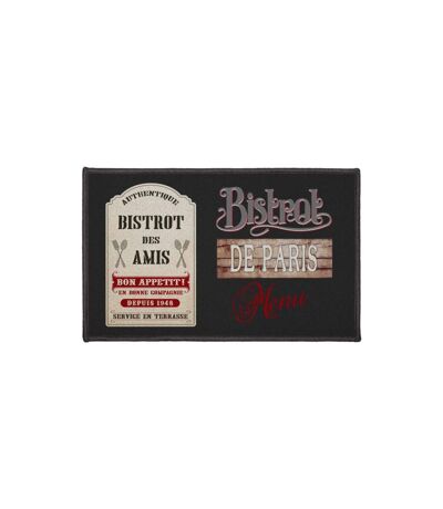 Tapis Rectangle Bistrot Des Amis 50x80cm Noir