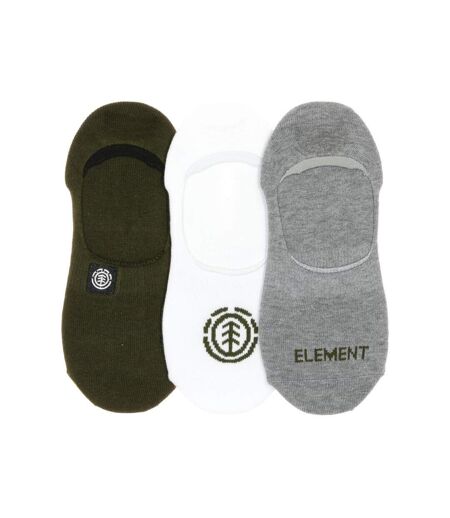 X3 paires de Chaussettes Vert/Blanc/Gris Homme Element Rise Athlet - 43/45