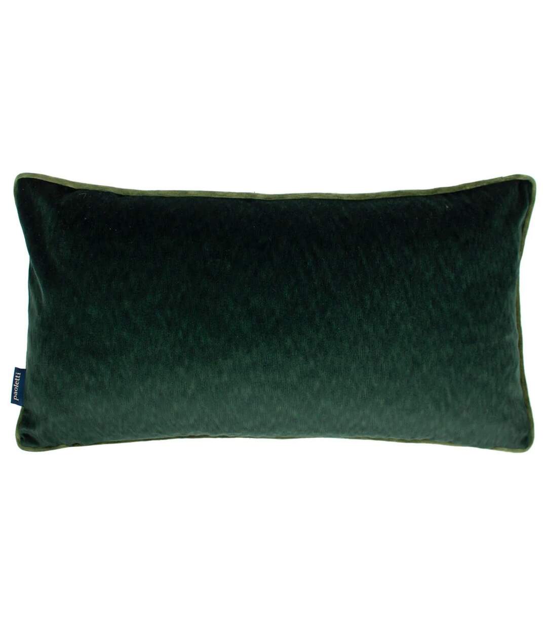 Torto velvet rectangular cushion cover 30cm x 60cm emerald/moss Paoletti