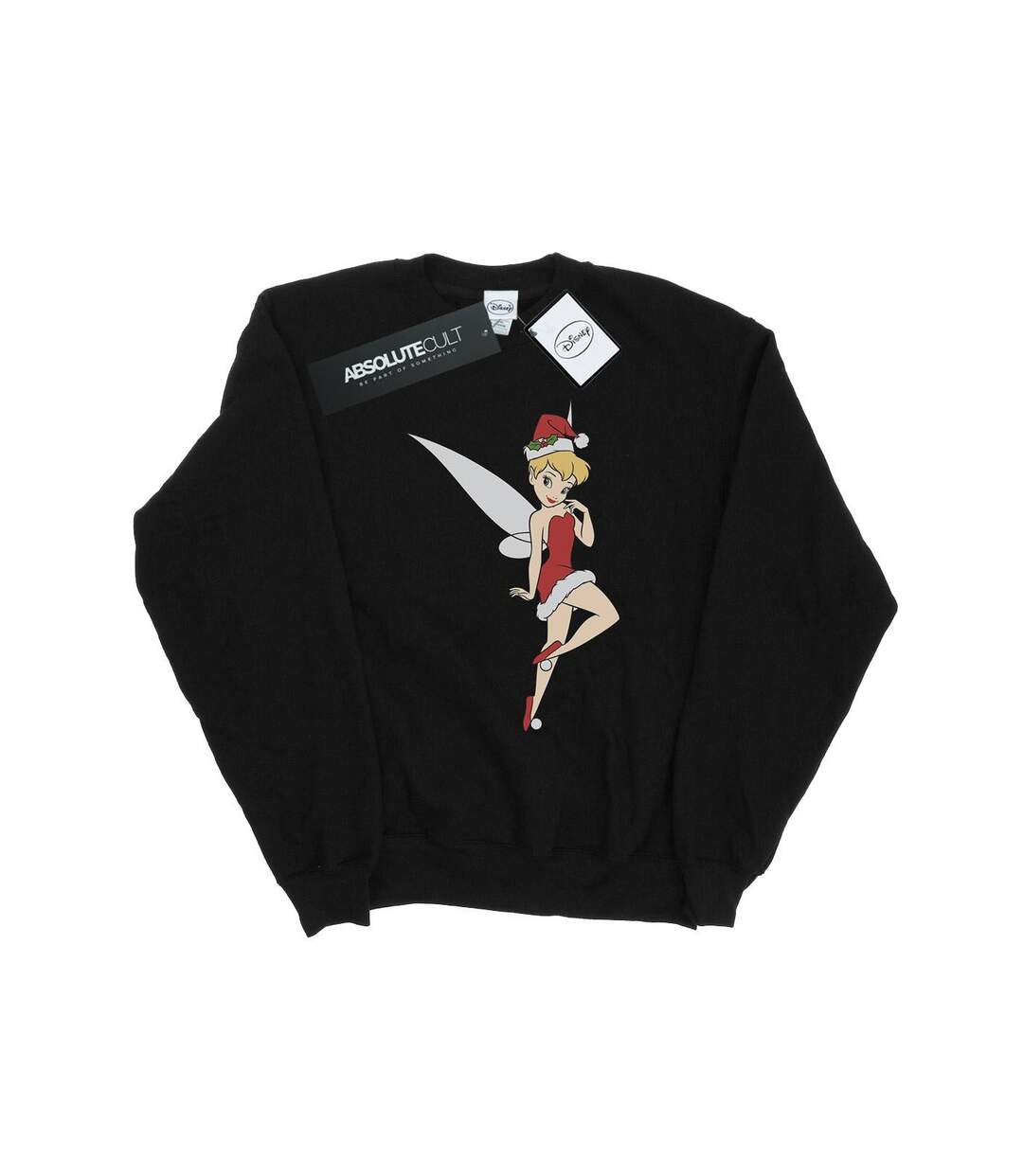 Disney Sweat-shirt de Noël Fée Clochette Femme/Ladies (Noir) - UTBI40882-1