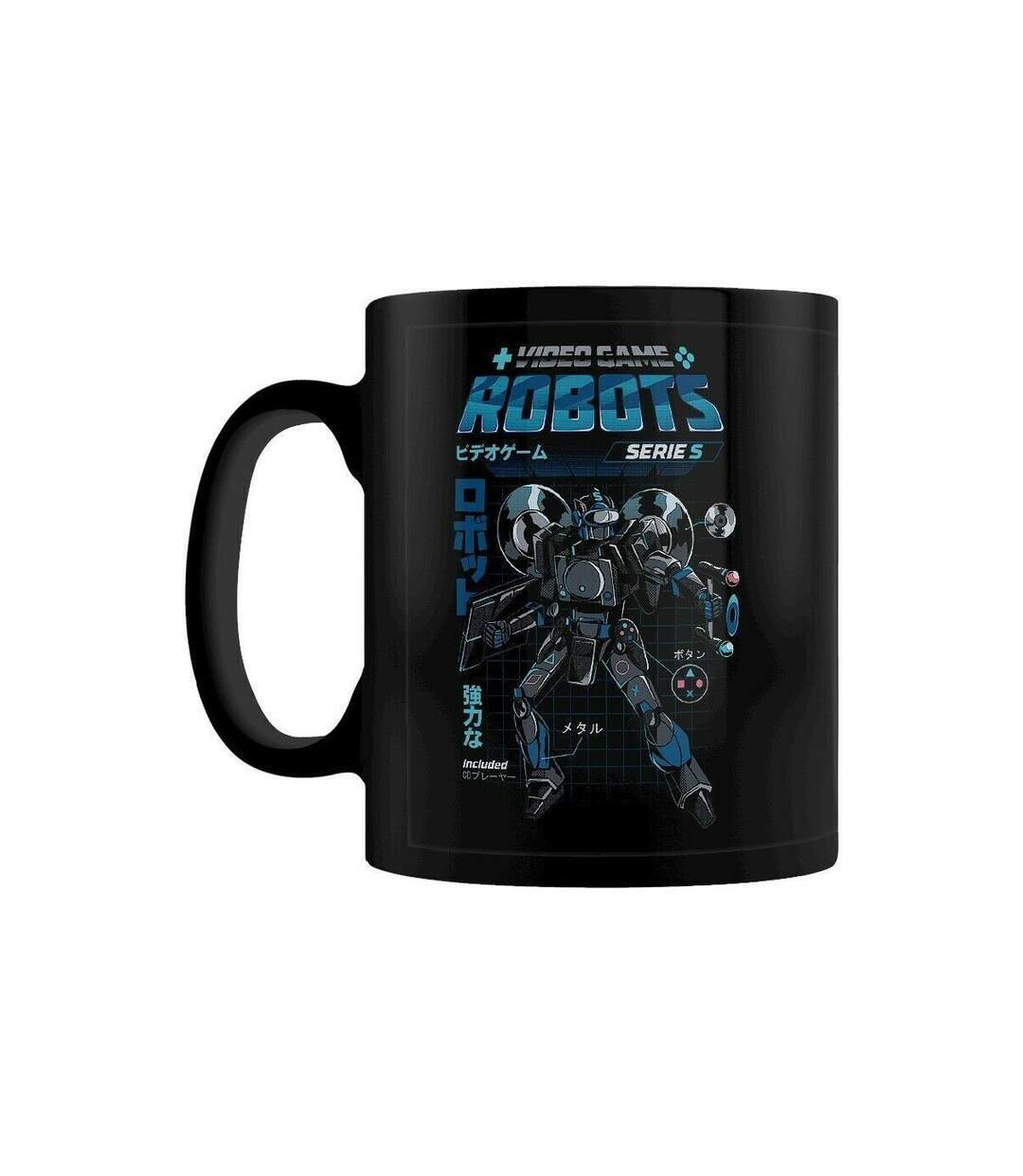 Ilustrata Robots de jeux vidéo Série S Mug (BLACK/BLUE) (Taille unique) - UTPM2934