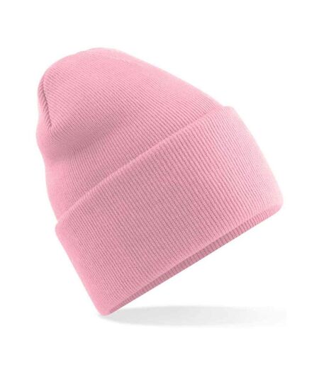 Unisex adult original recycled deep cuffed beanie dusky pink Beechfield