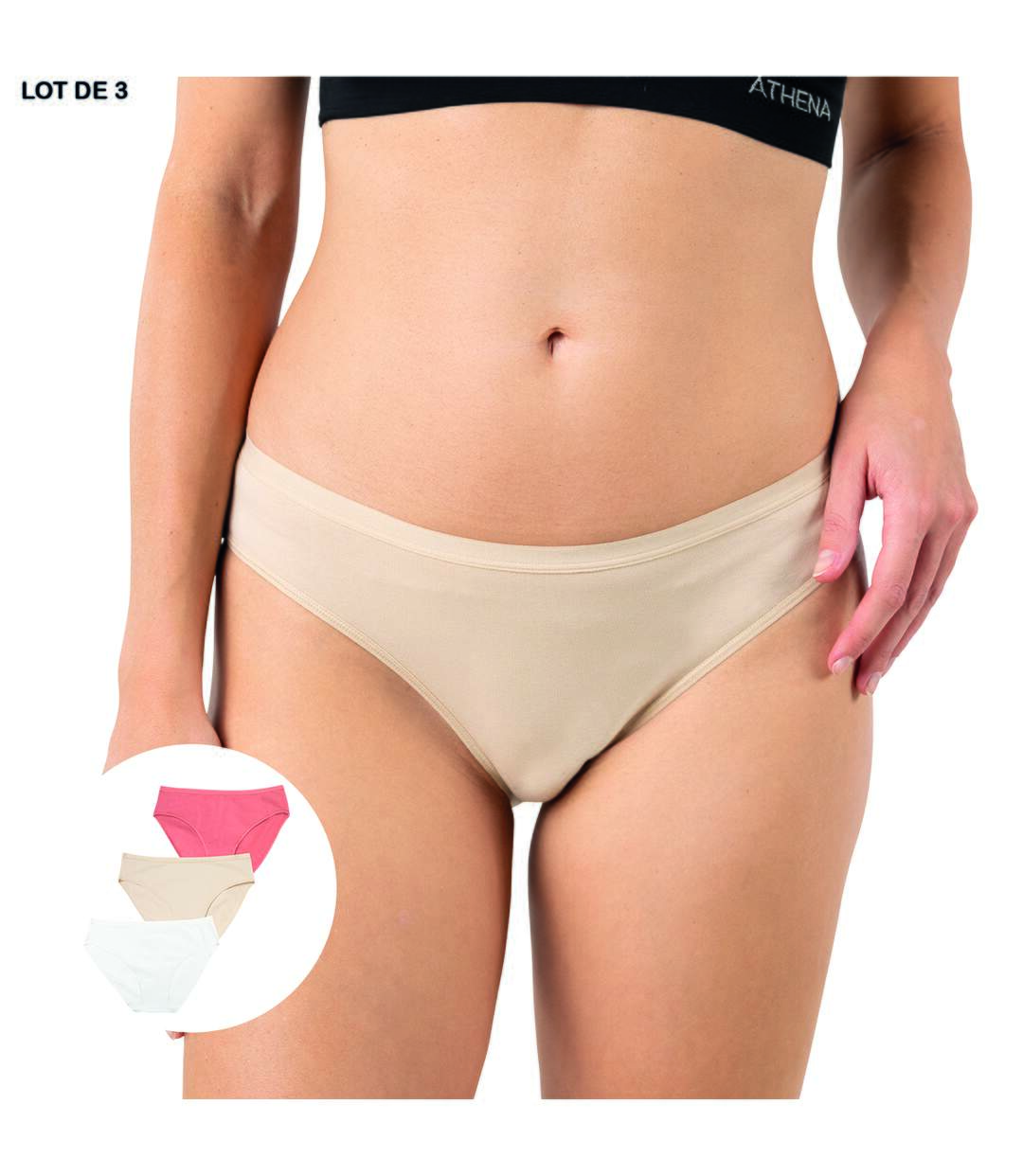 Lot de 3 culottes femme Ecopack Basic Athena-2