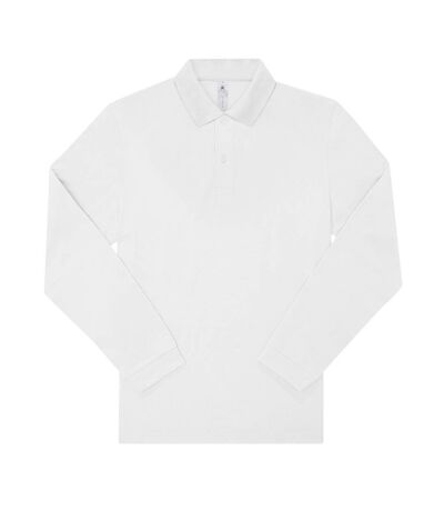 Mens My Long-sleeved Polo Shirt White B&C