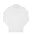 Mens My Long-sleeved Polo Shirt White B&C-1