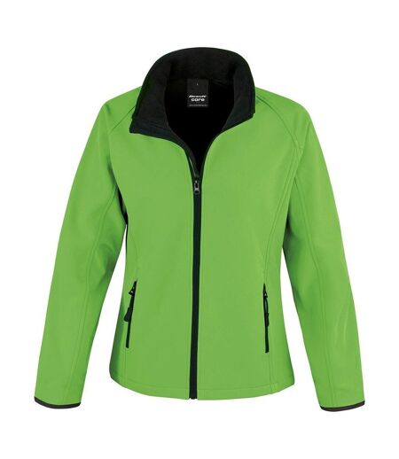 Veste softshell - Femme - R231F - vert et noir