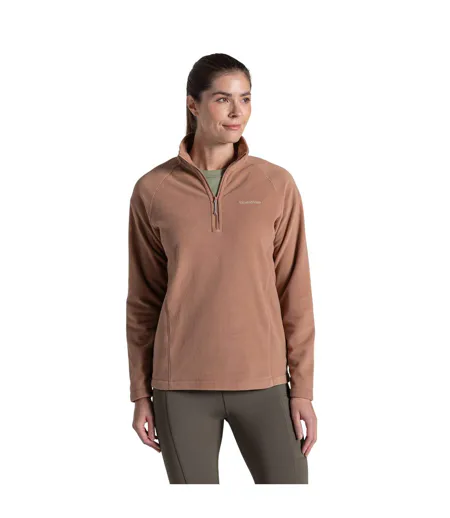 Womens/ladies Miska Vi Half Zip Fleece Umber Craghoppers