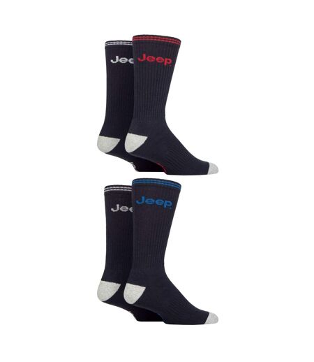 Men's Cushioned Crew Socks - 4 Pack Sport Running Socks