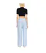Womens/ladies Logo Half Zip Crop T-shirt Black Off-White-3