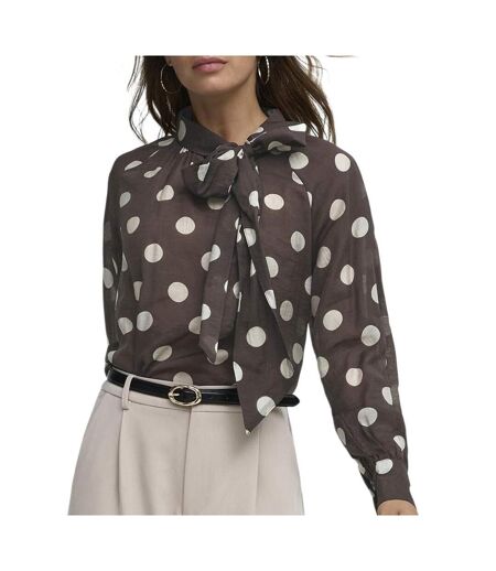 Blouse à pois marron femme jdy fay