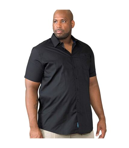 Duke Mens Aeron Kingsize Short Sleeve Classic Regular Shirt (Black) - UTDC196