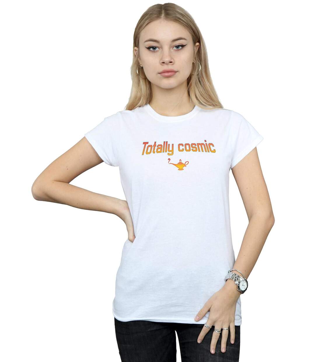 Disney - T-shirt ALADDIN TOTALLY COSMIC - Femme (Blanc) - UTBI15661-2
