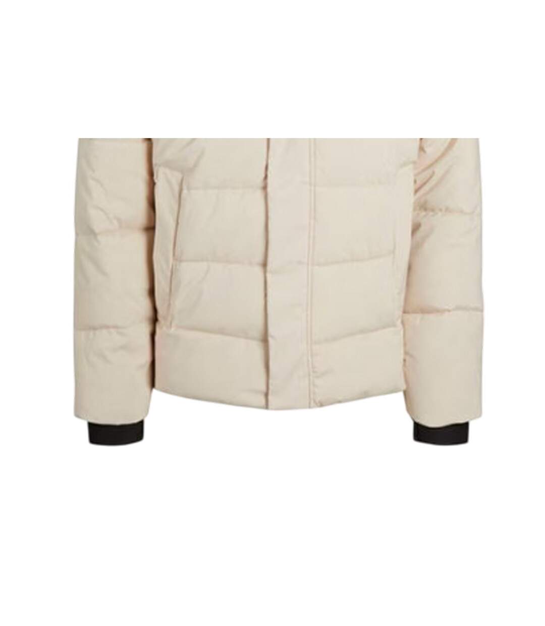 Mens Colour Block Ribbed Hooded Puffer Jacket Moonbeam Jack And Jones-4