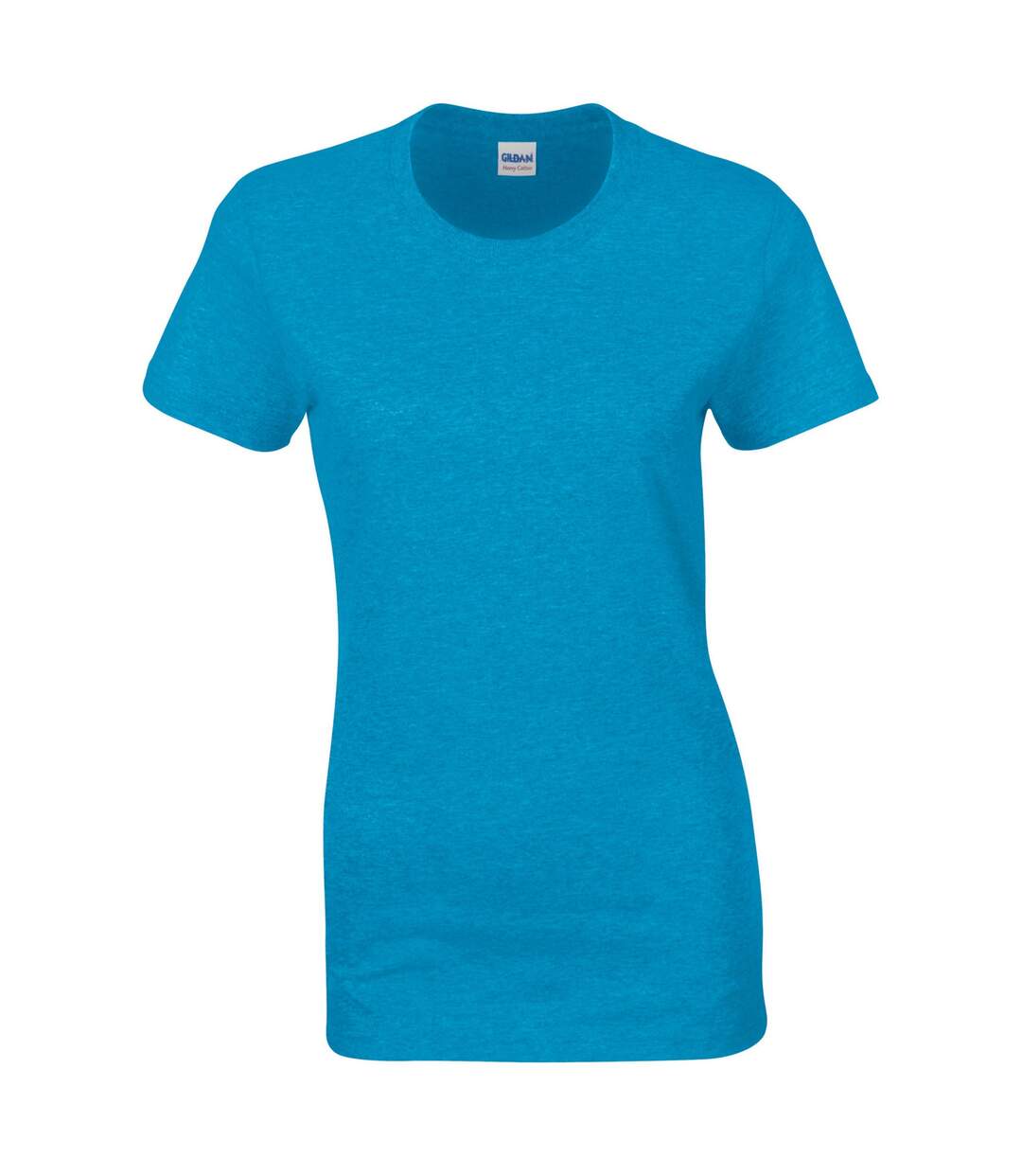 Womens/ladies Heather T-shirt Sapphire Blue Heather Gildan-1