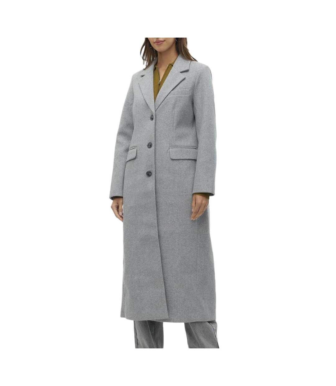 Manteau gris clair femme vero moda milan-1