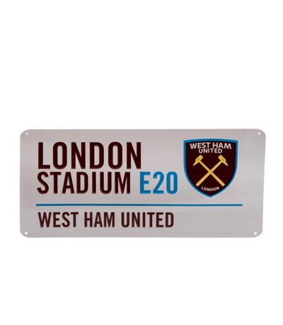 West Ham United FC Street Sign (White) (One Size)