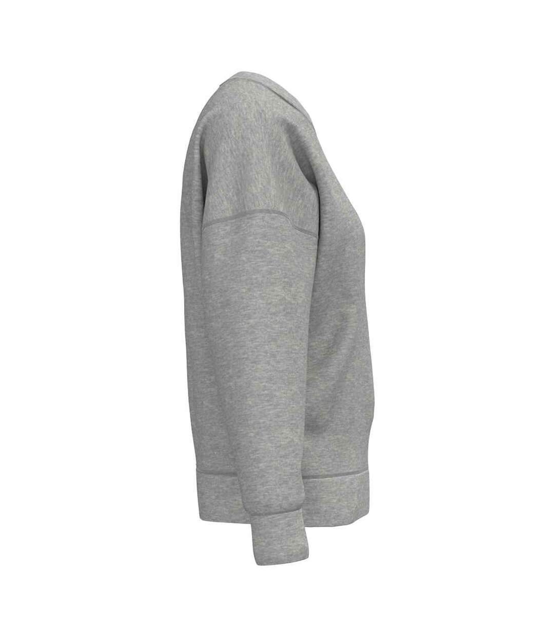 Womens/ladies Crew Neck Sweatshirt Moon Grey Heather Native Spirit-3