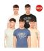 Pack Of 5  Mens Haltecks Assorted Designs T-shirt  Multicoloured Duck And Cover-2