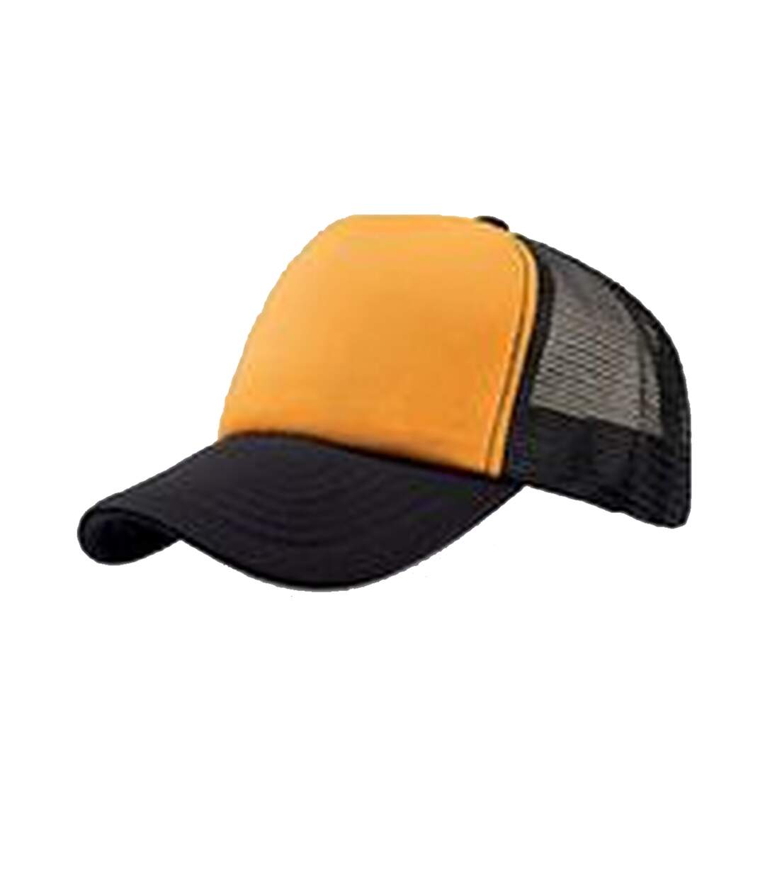 Casquette style trucker rapper mixte jaune / noir Atlantis