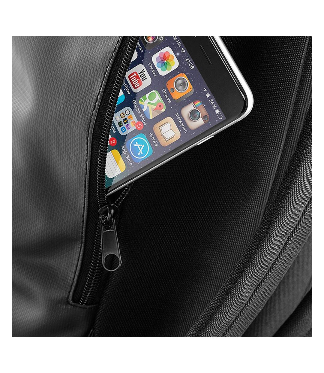 Sac À Dos Motif/style Haut À Rouler Tarp Taille Unique Noir Bagbase-3
