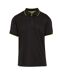 Mens navigate short-sleeved polo shirt black/lime green Regatta-1