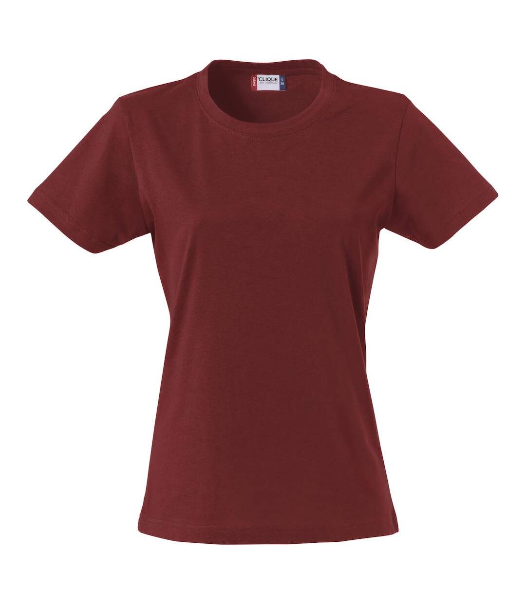 T-shirt femme bordeaux Clique