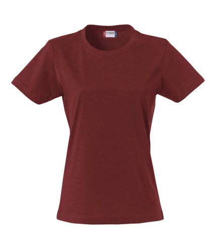 Clique Womens/Ladies Plain T-Shirt (Burgundy)