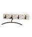 Patère Murale Design Fraisé 60cm Blanc & Noir-4