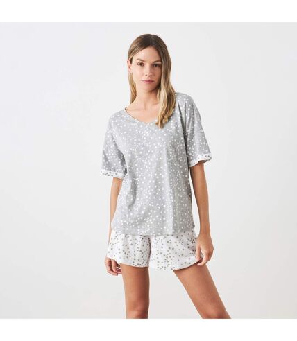 JJBDH1100 Women's Short Sleeve V-Neck Pajamas