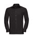 Russell Mens Long Sleeve Pure Cotton Work Shirt (Black)