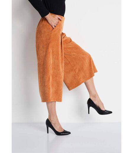 Jupe-culotte longue velours milleraies