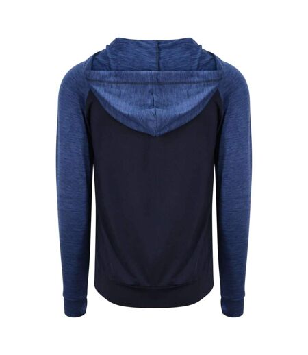 Veste À Capuche Motif/style Contrasté Homme Bleu Marine Chiné Just Cool