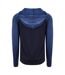 Veste À Capuche Motif/style Contrasté Homme Bleu Marine Chiné Just Cool-2
