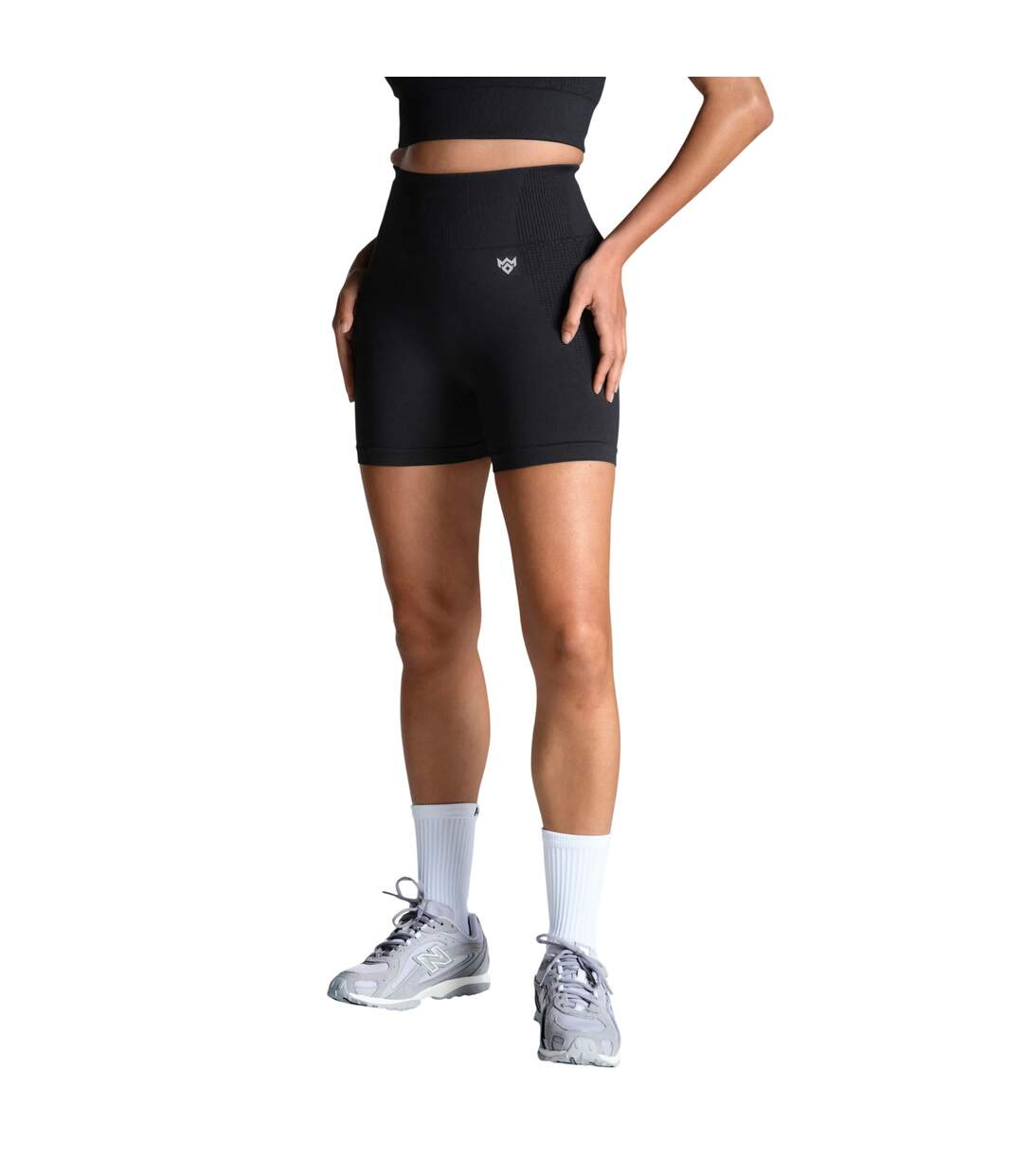 Womens/ladies Rete Seamless Shorts Black Miss Kick-2